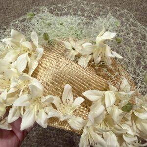 Vintage America Cream Floral Hat